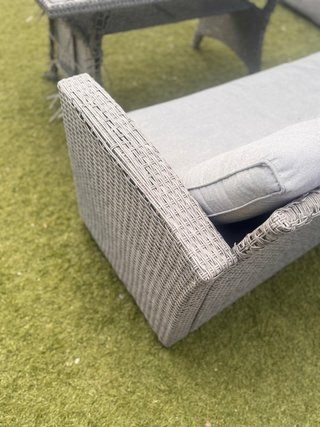 Conjunto de jardín ratán gris