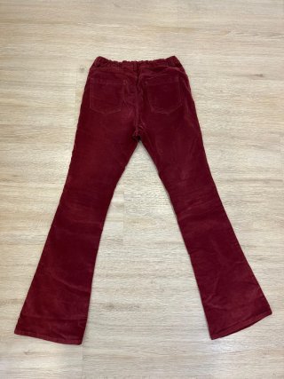 Pantalones de pana rojos acampanados
