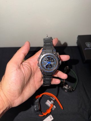 Reloj Deportivo Negro y Azul