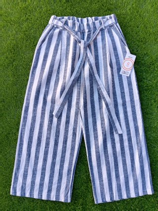 Pantalón ancho rayas blanco y azul