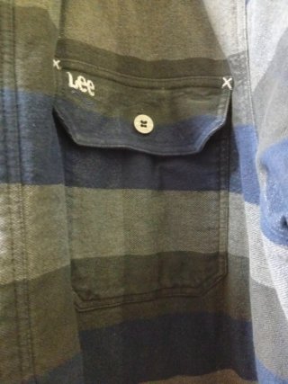 Camisa Lee Vintage Forrada Azul/Gris