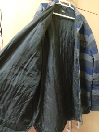 Camisa Lee Vintage Forrada Azul/Gris