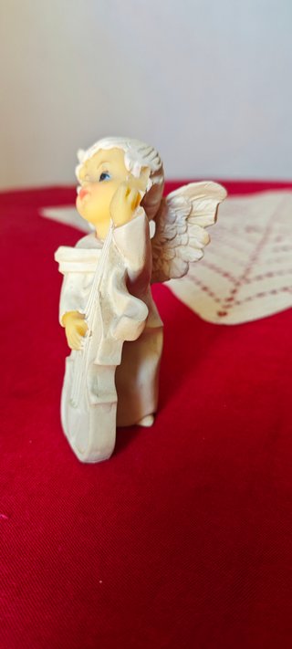 Statuina Angelo Musicista Vintage