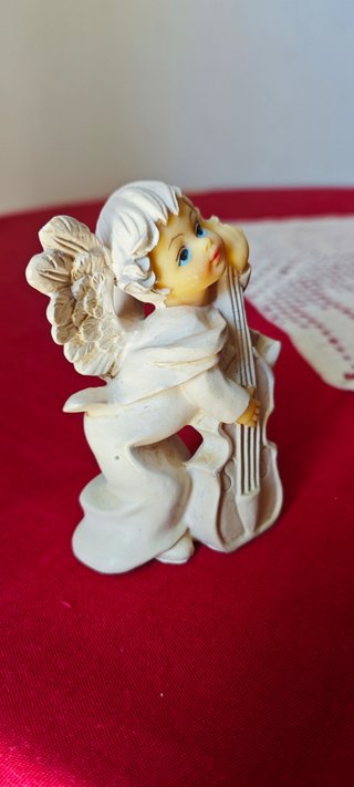 Statuina Angelo Musicista Vintage