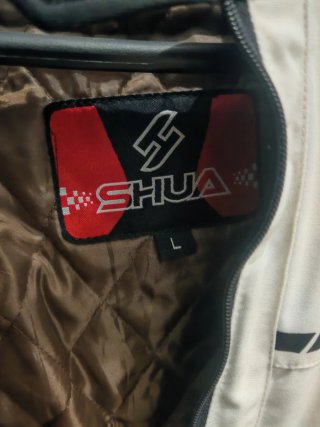 Chaqueta de Moto SHUA Naranja y Blanca
