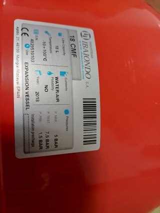 Vaso de Expansión Ibaiondo 18L