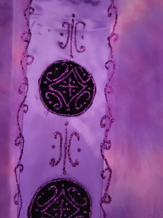 Vestido vietnamita seda y rayón morado