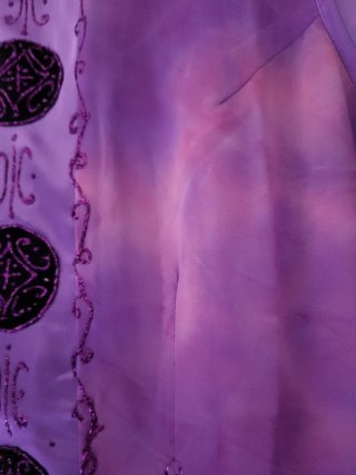 Vestido vietnamita seda y rayón morado