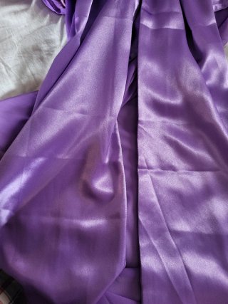 Vestido vietnamita seda y rayón morado