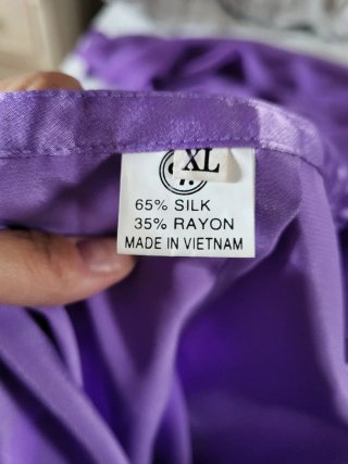 Vestido vietnamita seda y rayón morado