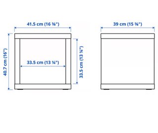 Kallax pequeño negro/marrón Ikea nuevo