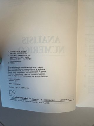 ANALISIS NUMERICO. Mas de 300 ejercicios resueltos