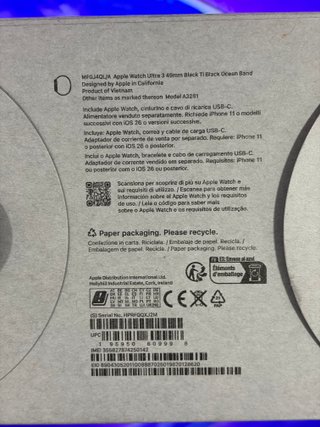 Apple Watch Ultra 3 Black Ti Black Ocean Band