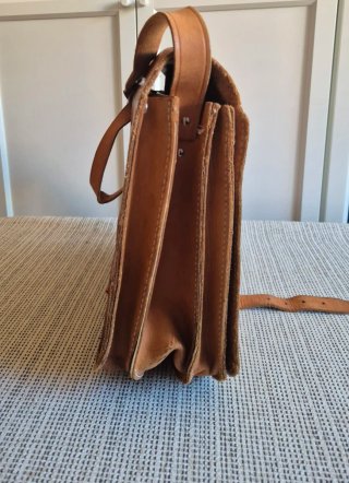 Carterón estilo cartero, cuero vintage GREENPEACE