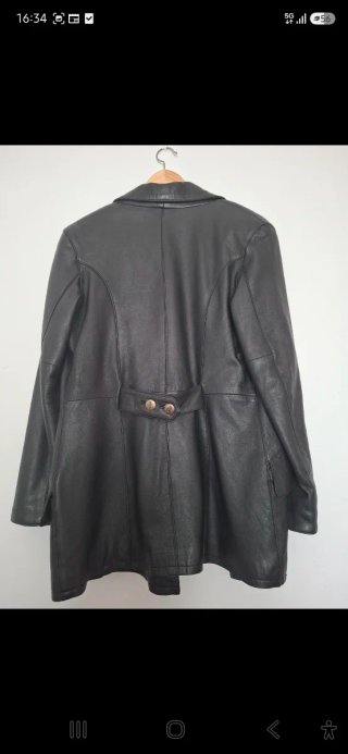 Chaquetón marinero piel negro