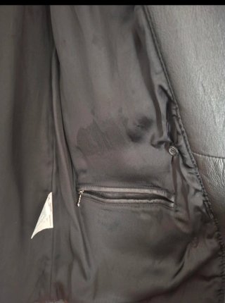Chaquetón marinero piel negro