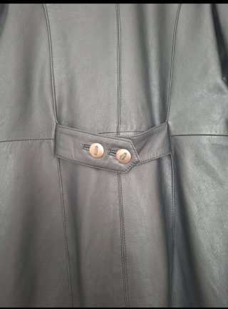 Chaquetón marinero piel negro