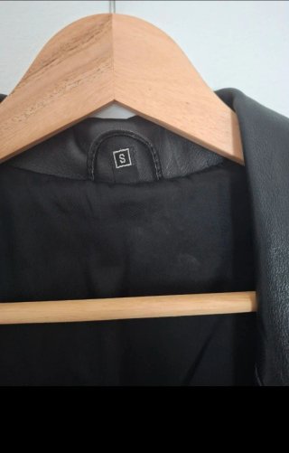 Chaquetón marinero piel negro