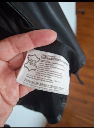 Chaquetón marinero piel negro