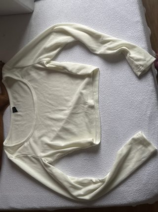 Top blanco manga larga
