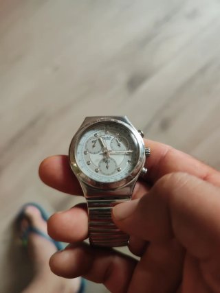 Swatch Irony Cronógrafo Plata/Blanco