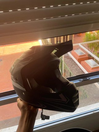 Casco Moto Cross Negro