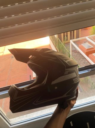 Casco Moto Cross Negro