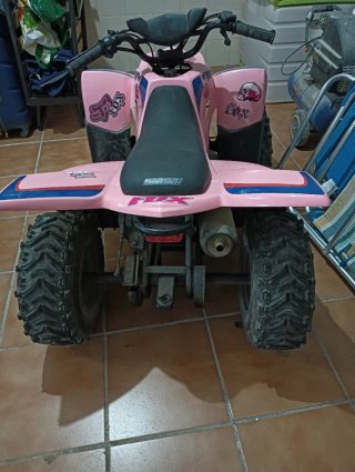 Quad de gasolina infantil rosa