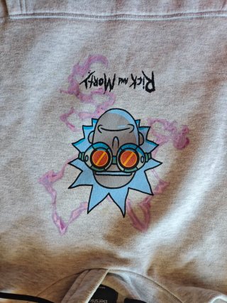 Sudadera Rick and Morty Talla S Gris