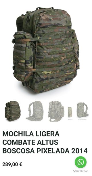 Mochila Altus Ligera Camuflaje