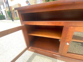 Muebles de salón completo de madera con vitrina
