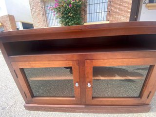 Muebles de salón completo de madera con vitrina