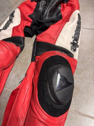 Pantalón Cuero Alpinestars Rojo/Blanco