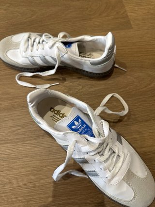 Adidas Samba Mujer Plata y Blanco
