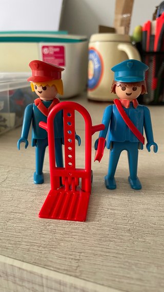 Playmobil Mozos Estación Tren antiguo
