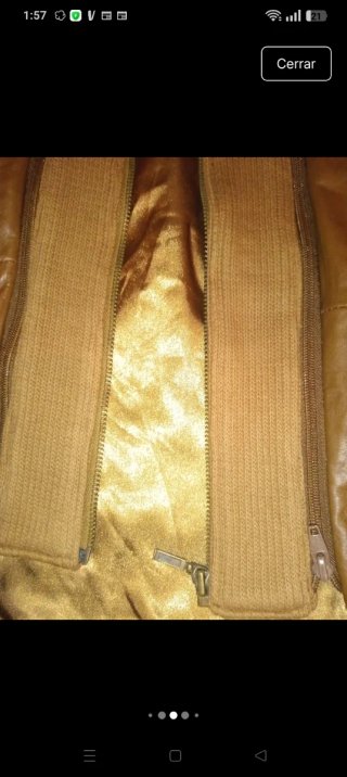 Chaqueta de piel marrón