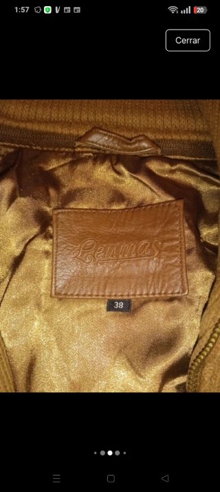Chaqueta de piel marrón