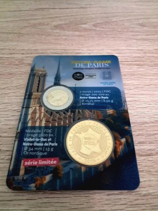 Monedas Francia Euro Notre Dame 2025 FDC