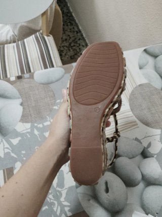Sandalias Marrones Azules Cuña Alma en Pena