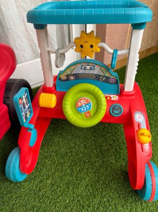 Pack 4 Juguetes: Coche, Moto, Bici y Andador