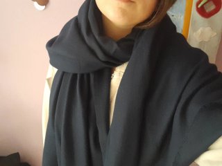Pashmina azul marino.Hecha a mano