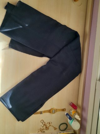 Pashmina azul marino.Hecha a mano