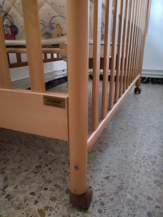 Cuna de madera Cotinfant + Colchón y fundas
