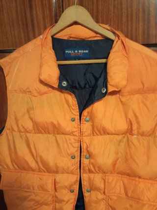 Chaleco acolchado naranja hombre