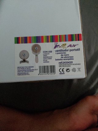 Ventilador portátil blanco