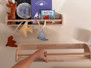 2 baldas de madera de pino para pared.