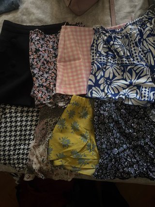 Falda short estampada