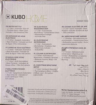 Hervidor Eléctrico KUBO 1.7L