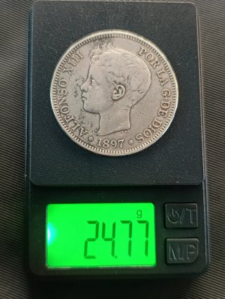 5 Pesetas Alfonso XIII 1897 SGV 18-97