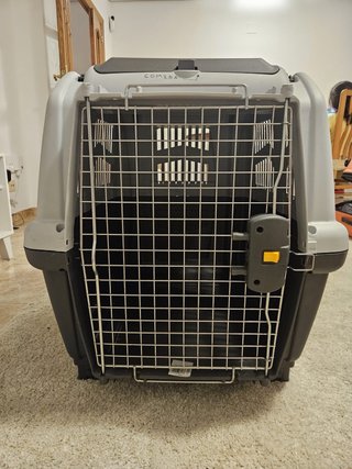 Transportín Perro Grande Negro/Gris